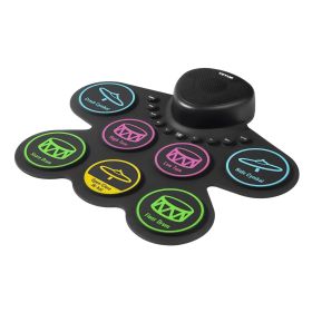 Electric Drum Set 7-Pad with Headphone Jack Pedals Speaker for Beginners & Kids