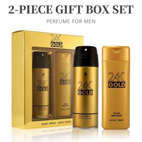 Men's 2pcs Gift Set: Long-Lasting Woody Scent Eau De Toilette & Body Wash - Citrus, Mint Notes | Perfect for Dates, Daily Use & Parties | 6.8oz E