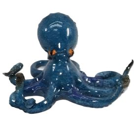 6.75"W Blue Octopus Figurine Home Decor Gift