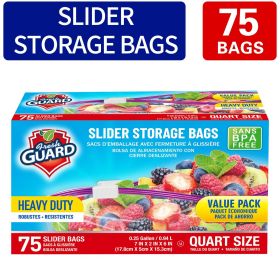75 Count Slider Storage Bags, Zippered Fresh-keeping Bag, Heavy Duty Food Sorting Storage Bag, Food Preservation Sealed Bag, For Fruit, Grain