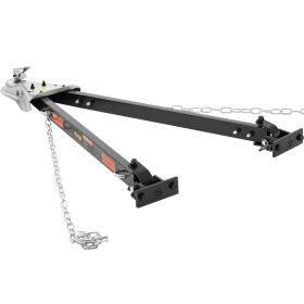 VEVOR Tow Bar, 5500 lbs Towing Capacity with Chains, Powder-Coating Alloy Steel Bumper-Mounted Universal Towing Bar, Coupler Fits 2-Inch Ball Hit