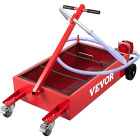 VEVOR Oil Drain Pan 20 Gallon Oil Drain Tank, 76L Low Profile Oil Drain Pan, Large Capacity Oil Change Pan, Foldable Hand, with Pump, Hose