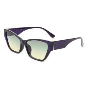 Women Retro Fashion Cat Eye Sunglasses (Color: Purple)