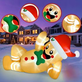 10FT Christmas Inflatables Outdoor Decorations (size: Lying Gingerbread Man)