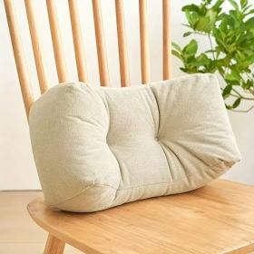 lumbar pillow 1PC (Color: Beige)