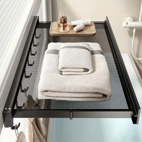 Compact Design Space-Saving Invisible Folding Balcony Net Cloth Drying Rack(White) (size: short)