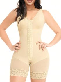 Fasjrixa Fajas Colombianas Shapewear for Women Tummy Control Post Surgery Full Body Shaper Butt Lifter with Zipper Crotch,corset tops for women (Color: White, size: M)
