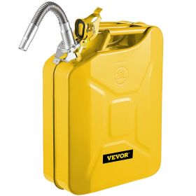 VEVOR Jerry Fuel Can, 5.3 Gallon / 20 L Portable Jerry Gas Can with Flexible Spout System (Color: Yellow, Quantity: 1 Piece)