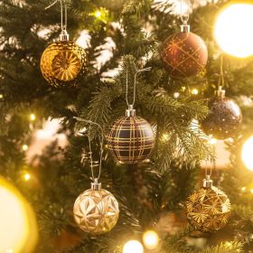 Ornaments for Christmas Trees, 16ct 2.36 Inches White and Silver Shatterproof Christmas Tree Decorations (Color: Copper Gold Purple)