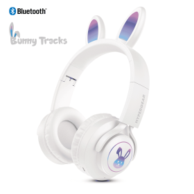 HyperGear Bunny Tracks Wireless Light-Up Headphones (Color: White)